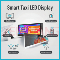 Écran LED pour toit de voiture, double face, P2.5 P5 Pixel, WIFI 4G GPS, contrôle par application, gestion cloud, étanche IP65, affichage LED pour toit de taxi