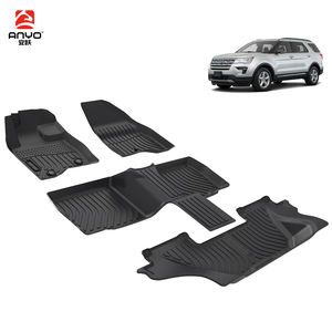 Tapetes 3D TPE para Auto, Todo Clima, para Ford <span class=keywords><strong>Explorer</strong></span> de 6 Asientos Sin Consola 2015-2019, Alfombrillas Profundas y Tapete de Carga - Product Image 2