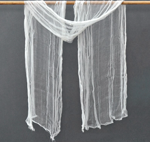 <b>Black</b> <b>White</b> Bloody Party Table Decor 9.8X6.6Ft Tablecloth Halloween <b>Muslin</b> Gauze - Product Image 3