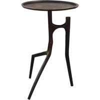 Table d'appoint de canapé moderne haut de gamme à côté de la Table d'angle décorative de couleur noire Table basse ronde de balcon de salon