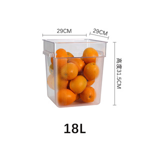 18L <b>Clear</b> Polycarbonate Food Storage <b>Container</b> with Scale Handle Commercial Kitchen Use - Product Image 4