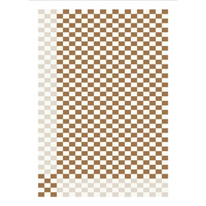 EIFFEL HOME Tapis vintage à motif damier en fibre de polyester pour salon, chambre à coucher, bureau, motif quadrillé, décoration intérieure - Product Image 5