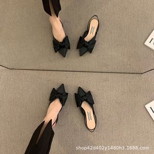 Nuovi Sandali Estivi 2026 Stile Francese con Punta Affusolata e Fiocco, Scarpe Eleganti da Donna con <span class=keywords><strong>Tacco</strong></span> Grosso e Cinturino Singolo - Product Image 5