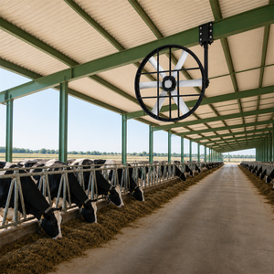 Ventilateur mural industriel à pales en aluminium avec cadre en PE de 72 pouces, entraînement direct PMSM, haute vitesse, pour l'élevage et l'agriculture - Product Image 1
