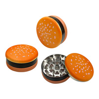 Vente en Gros de Broyeur d'Herbes Amusant de Style Burger Accessoires pour Fumeurs Broyeur Manuel en Alliage de Zinc en Forme de Hamburger