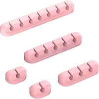 Clips de maintien de câbles en silicone, clips organisateurs de câbles pour la gestion des câbles, autocollants pour bureau