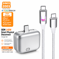 Câble de charge rapide Type-C 140W à éjection automatique, en alliage d'aluminium écologique, avec puce IA et protection contre les surcharges, pour ordinateur et écouteurs intelligents