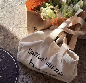 Logo personnalisé écologique sac fourre-tout recyclable mini sac à main cadeau toile 100% coton biologique sac sacs à provisions durables - Product Image 1