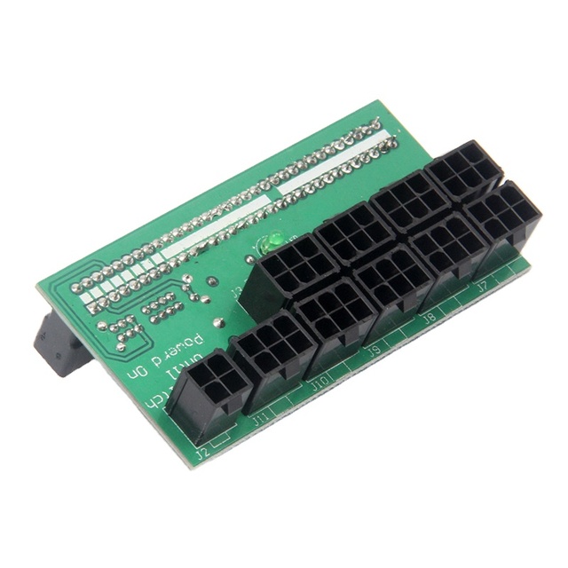 750W 1200W Server Power Supply Breakout Board 10 Port 9pcs PCIe 6 Pin for DPS-800GB a DPS-1200FB a DPS-1200QB a