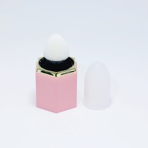 Hexagon Unique Lipgloss Big Wand Brush Pink 7ml Liquid Blusher <b>Tubes</b> Custom Empty <b>Plastic</b> Lip Gloss <b>Tubes</b> Packaging - Product Image 4