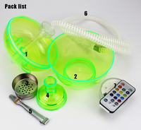 Chicha portable en acrylique Apple, incassable, avec lumière LED télécommandée, idéale pour les fêtes en extérieur et les cadeaux – Meilleures ventes