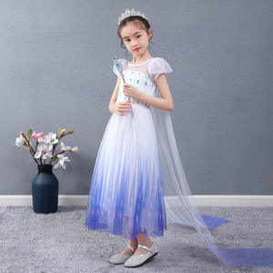 Meilleure vente <span class=keywords><strong>Elsa</strong></span> Cape princesse Costume <span class=keywords><strong>neige</strong></span> fée <span class=keywords><strong>reine</strong></span> robe pour filles fête <span class=keywords><strong>des</strong></span> enfants cadeau d'anniversaire vacances de noël - Product Image 2