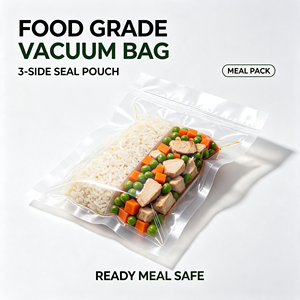Sacs sous vide de qualité alimentaire sans BPA avec fermeture éclair, sacs en plastique à trois soudures latérales transparents et étanches pour repas préparés - Product Image 2