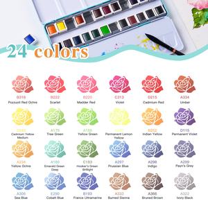 Nouvelle Arrivée Fontainebleau 2026 – Coffret de Peintures Aquarelles Solides de Haute Qualité, 24 Couleurs, pour Papier de Peinture <span class=keywords><strong>Aquarelle</strong></span> - Product Image 5