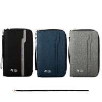 Bolsa para Pasaportes Multifuncional de Gran Capacidad, Porta Boletos, Bolsa de Viaje para Documentos, Cartera, Se Puede Usar como Bandolera