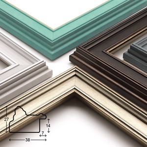 Moulures de <span class=keywords><strong>cadre</strong></span> photo et de miroir en PS, style américain, couleur champagne <span class=keywords><strong>doré</strong></span> foncé - Product Image 1