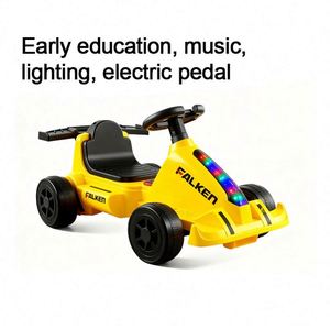 Vehículo Infantil con Luces LED y Música, Arranque con Pedal, Color Amarillo, Estructura Resistente de 6V4Ah que Garantiza Estabilidad a Largo Plazo - Product Image 3