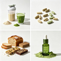 SUPER GREENS Extrait de poudre d'herbe d'orge et de chlorophylle 10:1, séché à l'eau, qualité alimentaire, en fût plastique, ISO/HALAL, OEM, en vrac