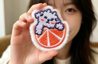Patch brodé en PVC à appliquer pour vêtements de bébé, motif fille de dessin animé mignon, en tissu toile écologique, idéal pour les chapeaux