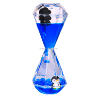 Sablier en acrylique à gouttes d'huile, jeu sensoriel, mouvement liquide aléatoire, minuteur à bulles, cadeau souvenir