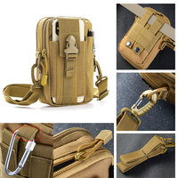 Sac banane unisexe en nylon pour course à pied, chasse, usage quotidien, sacoche tactique EDC à fermeture éclair, pochette Molle, mini sac de ceinture pour homme