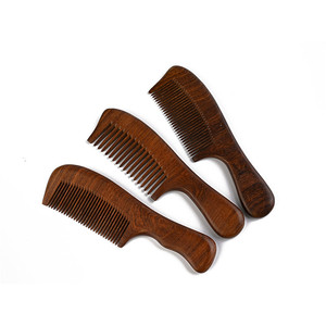 Vecchio carpentiere all'ingrosso pettine da donna a buon mercato prezzo di bellezza strumenti per la cura dei capelli in palissandro naturale per capelli in legno pettine con manico per femmina - Product Image 5