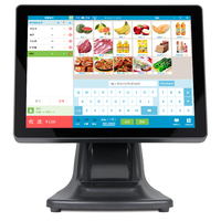 GSAN 15 ''Système de point de vente Machine tout en un écran tactile Caisses enregistreuses Terminal de point de vente bon marché pour le commerce de détail Restaurant