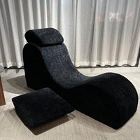Canapé de salon moderne en forme de S compressé, fauteuil de yoga et de détente
