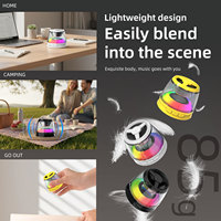 Enceintes portables sans fil magnétiques avec lampe RGB, support de charge sans fil, enceintes Hi-Fi sans fil 400 mAh pour fêtes en extérieur
