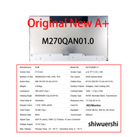 Panel Layar LCD Baru Original A+ 27" 3840*2160 EDP M270QAN01.0 M270QAN01.1 M270QAN01.2 M270QAN07.2 MV270QUB N40 G270ZAN02.0
