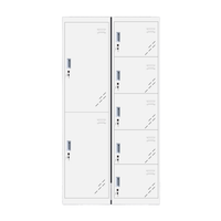 Armoires de rangement métalliques colorées sur mesure OEM ZHE pour vêtements de travail, usage en dortoir, fabrication de tôles