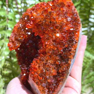 Geode di Cristallo <span class=keywords><strong>Arancione</strong></span> 500-600g, Cluster <span class=keywords><strong>Minerale</strong></span> 1.1-1.32lb, Pietra Curativa Feng Shui Arcobaleno - Product Image 6