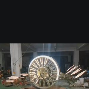 Modulo Lampada LED con Riflettore, Ali Multicolore Regolabili, Luci Decorative a Tema Orologio Meccanico Rotante per Gallerie e Sale - Product Image 4