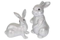 Argent Polystyrène Longue Oreille Lapin En Peluche Poupée Animal Jouet Cadeau D'anniversaire Lapin Ours Chien Jouets Pâques Enfants Décoration