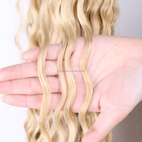 Extensions de cheveux synthétiques teintes en fibre haute température, ondulées profondes, pour tresses au crochet, double trame, 22 pouces