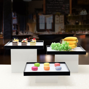 Versatile Stackable Acrylic Cubes Display Stand – Food Riser Shelf, Buffet <b>Table</b> Decor for Events, Wedding & Party Catering. - Product Image 5