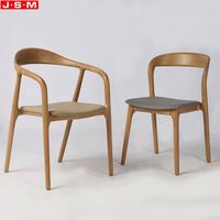 Chaise de salle à manger empilable de style victorien, design chinois, avec pieds en chêne blanc, pour cuisine, hôtel, style côtier, nordique, en bois massif, avec accoudoirs