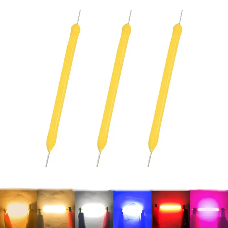 Dc3v 38MM Cob Led filamen 2200k 2700K 6500K merah biru merah keramik filamen bohlam bagian lampu pijar aksesoris lampu dioda