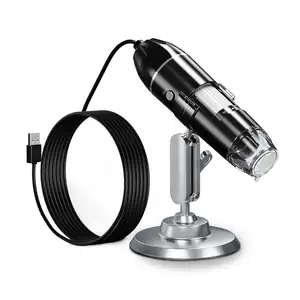 ALEEZI mikroskop elektron HD, tampilan digital usb 1600x portabel 321 untuk perbaikan ponsel detail industri