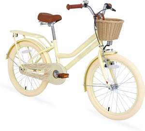 Bicicletta Cruiser da Città per Ragazza da 20"/24" Pollici per Giovani di 7-10 Anni/Oltre 10 Anni con Cestino in Vimini e Portapacchi Posteriore - Product Image 4