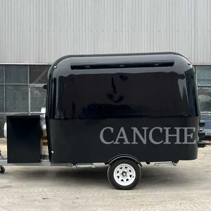 Prix d'usine, remorque de camping en plein air noire de 3 m, camion de restauration rapide mobile - Product Image 1