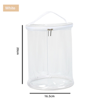 Vente directe en usine impression personnalisée maquillage transparent écologique emballage cosmétique cylindre PVC sac à fermeture éclair en plastique