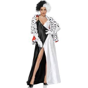 Disfraz de Bruja de Halloween para Cosplay de Cruella de la Saga de las Dalmatas, Uniforme para Actuaciones Escénicas - Product Image 4