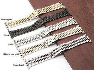 LWatch Series 38 40 42 44mm Stainless Steel Smart Strap Charm Folding Butterfly Buckle Watch Band - Product Image 4