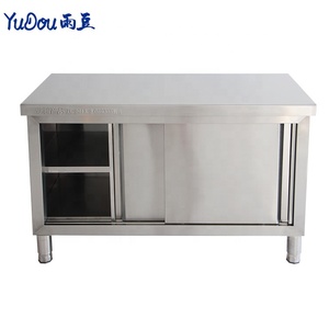 2022 Professional Stainless Steel Restaurant Dining Table Work Table <strong>Worktable</strong> With Cabinet - Product Image 5