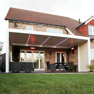 Oweado-Parasol motorizado para todas las estaciones, pérgola <span class=keywords><strong>de</strong></span> aluminio <span class=keywords><strong>de</strong></span> lujo, puertas correderas para balcón, terraza, naturaleza tratada a presión - Product Image 3