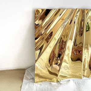 Moderne Lichte Luxe Stijlvolle Huisdecoratie Handgemaakte Metalen Wandkunst Sculptuur Chroom Goud 3d Muur Hangende Kunst Hotel Lobby - Product Image 2