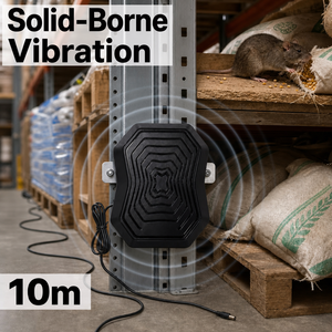 Vibrations-Mäusevertreiber mit Variabler Frequenz Elektronischer Rattenvertreiber Schlangen- und Skorpionabwehr für Lager, Bauernhof, Garage, Innenbereich - Product Image 1