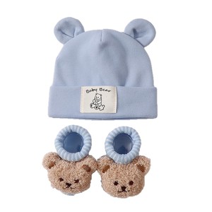 0-12 Ay Bebek Nefes Alabilen İlkbahar Sonbahar Sevimli Erkek Bebek Kız Bebek Şapka Çorap Kırmızı <span class=keywords><strong>Set</strong></span> - Product Image 5