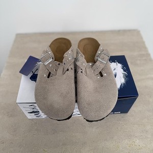 <span class=keywords><strong>Zuecos</strong></span> de Diseñador con Caja, Pantuflas Planas de Corcho, de Cuero Genuino de Alta Calidad, Estilo <span class=keywords><strong>Birkenstock</strong></span> Boston para Mujer - Product Image 2